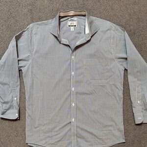 Jos. A. Bank Blue and White Micro-Check Dress Shirt